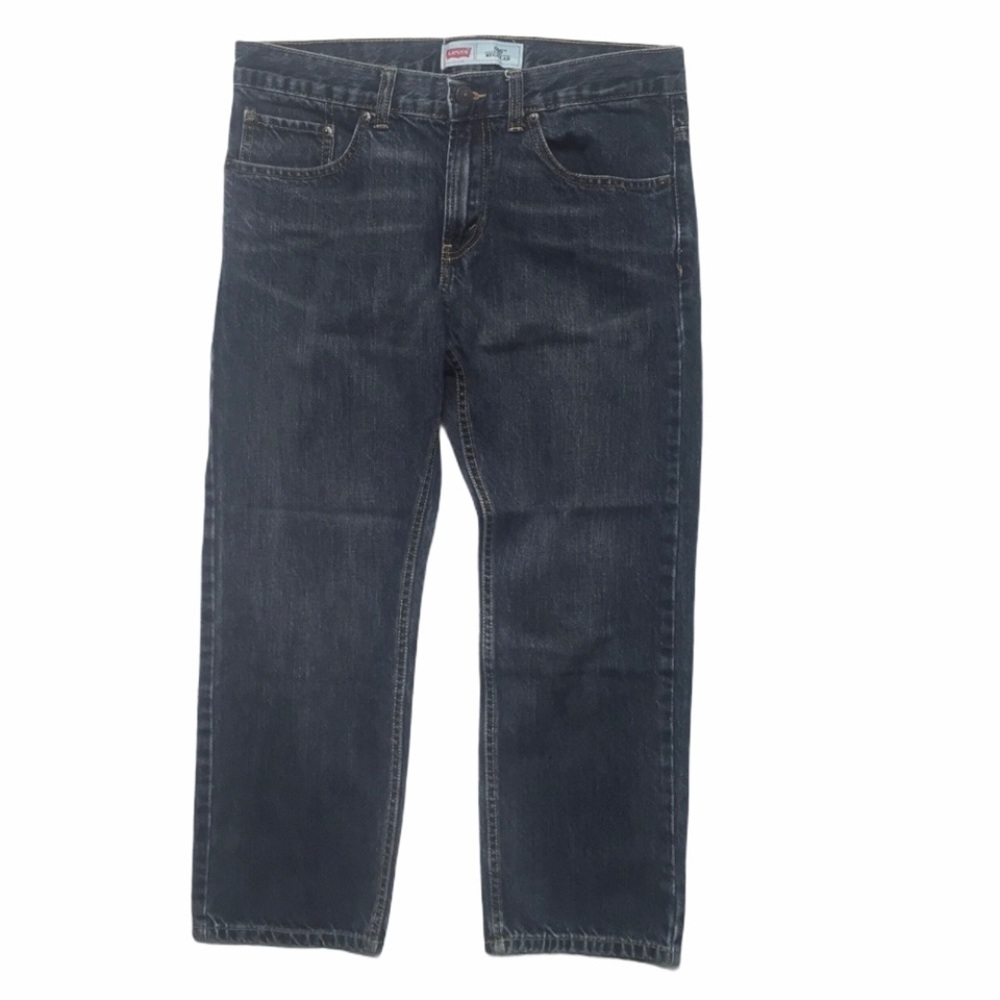 LEVI’S 505 Jeans Regular Fit Straight Leg Dark Wash Boys Size 10 Husky
